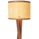 Ver imagem 3 de Luminária de Chão Paris com Pés de Madeira e Tela Indiana Marrom 158cm