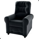 Ver imagem 2 de Poltrona Reclinável Nilo Veludo Inca Encosto 2 Estágios Assento Espuma D23 Preto Matrix