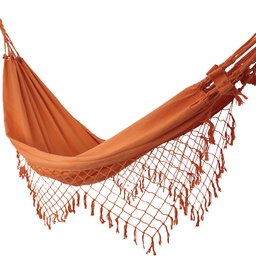 Rede de Dormir Laranja Casal Costura Reforçada - 1