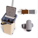 Ver imagem 4 de Mop Duplo Rodo Magico Vassoura Flat Balde Limpeza de Piso Multiuso Esfregao Vertical Lava Seca Refil