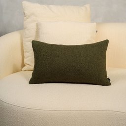 Almofada Boucle Verde Musgo Retangular Tipo:completa - 2