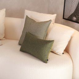 Almofada Boucle Verde Musgo Retangular Tipo:completa - 4