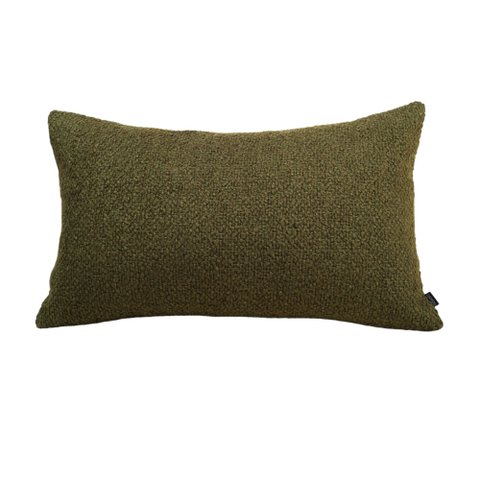 Almofada Boucle Verde Musgo Retangular Tipo:completa