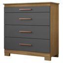 Ver imagem 5 de Guarda Roupa Casal Imperial com Cômoda 4 Gavetas New e Armário Multiuso Versatile Carvalho
