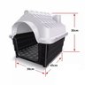 2x Casinha Cristino Tam. N2 Pet Cachorros Cães Casa Plástico Resistente - Preto - 3