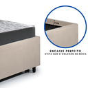 Ver mais imagens de Bicama Box Solteiro 88x188 Suede com Dois Colchões de Espuma Dual Firm Ecoflex