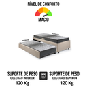 Ver imagem 6 de Bicama Box Solteiro 88x188 Suede com Dois Colchões de Espuma Dual Firm Ecoflex