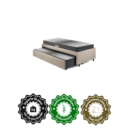 Bicama Box Solteiro 88x188 Suede com Dois Colchões de Espuma Dual Firm Ecoflex - 5
