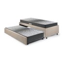 Ver imagem 1 de Bicama Box Solteiro 88x188 Suede com Dois Colchões de Espuma Dual Firm Ecoflex