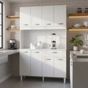 Ver imagem 1 de Cozinha Compacta Cássia 8 Portas 1 Gaveta MDP/MDF Poquema Móveis