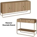 Ver imagem 5 de Balcao Buffet e Aparador 180 Cm Organica Hanover Dourado Artesano