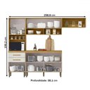 Ver imagem 4 de Cozinha Compacta Sara 5 Portas 2 Gavetas Marrocos/off White - Mx Móveis