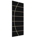 Ver imagem 5 de Porta de Madeira Frisada R20C 210x80 cm Acabamento UV Pronta para Instalar:Preto