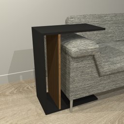 Mesa de Apoio Lateral Noteebok Suporte Braço Sofá Preto - 3