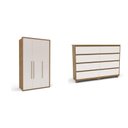 Ver imagem 2 de Guarda-roupa Sevilha 3 Portas Cômoda 8 Gavetas