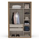 Ver imagem 5 de Guarda-roupa Sevilha 3 Portas Cômoda 4 Gavetas Mesa de Cabeceira 2 Gavetas