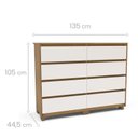 Ver imagem 3 de Guarda-roupa Coimbra 3 Portas Cômoda 8 Gavetas Mesa de Cabeceira 2 Gavetas