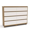 Ver mais imagens de Guarda-roupa Coimbra 3 Portas Cômoda 8 Gavetas Mesa de Cabeceira 2 Gavetas