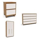 Ver imagem 2 de Guarda-roupa Coimbra 3 Portas Cômoda 8 Gavetas Mesa de Cabeceira 2 Gavetas