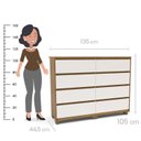 Ver imagem 4 de Guarda-roupa Coimbra 3 Portas Cômoda 8 Gavetas Mesa de Cabeceira 2 Gavetas