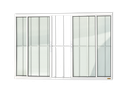 Ver imagem 1 de Janela Alumínio Confort 4F.c/Grade 120 x 150 V.Liso Branco Brimak