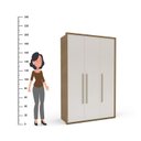 Ver imagem 7 de Guarda-roupa Sevilha 3 Portas Cômoda 4 Gavetas 1 Porta