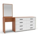 Ver imagem 2 de Cômoda Penteadeira 8 Gavetas Valência Branco/Freijó