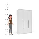 Ver imagem 7 de Guarda-roupa Sevilha 3 Portas Cômoda 8 Gavetas Mesa de Cabeceira 2 Gavetas