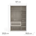 Ver imagem 6 de Guarda-roupa Sevilha 3 Portas Cômoda 8 Gavetas Mesa de Cabeceira 2 Gavetas