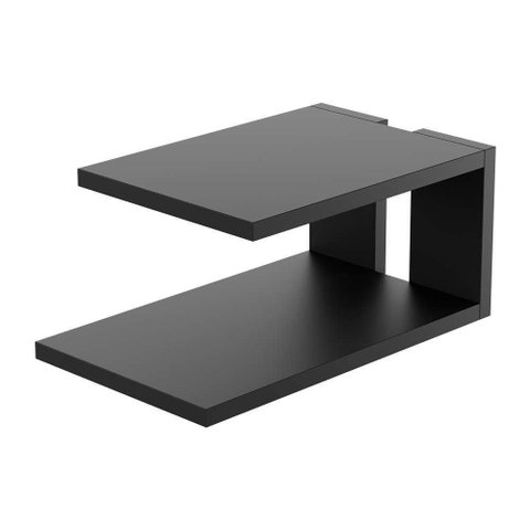 Mesa de Cabeceira Oslo sem Gavetas MDP Outros Preto Mercado Das Prateleiras