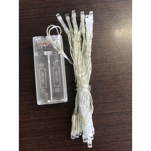 Cordão de Luz 10 Leds À Pilha - Apenas Fio e Lâmpadas