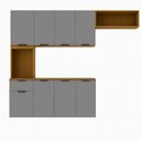 Ver imagem 2 de Cozinha Compacta Aura 8 Portas com Nicho Integrado Praticidade Fácil Limpeza
