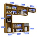 Ver imagem 3 de Cozinha Compacta Aura 8 Portas com Nicho Integrado Praticidade Fácil Limpeza