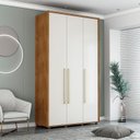 Ver imagem 3 de Guarda-roupa Coimbra 3 Portas Cômoda 4 Gavetas 1 Porta Mesa de Cabeceira 2 Gavetas