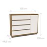 Guarda-roupa Coimbra 3 Portas Cômoda 4 Gavetas 1 Porta Mesa de Cabeceira 2 Gavetas - 15