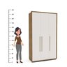 Guarda-roupa Coimbra 3 Portas Cômoda 4 Gavetas 1 Porta Mesa de Cabeceira 2 Gavetas - 6