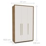 Guarda-roupa Coimbra 3 Portas Cômoda 4 Gavetas 1 Porta Mesa de Cabeceira 2 Gavetas - 5
