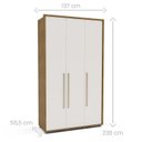 Ver imagem 4 de Guarda-roupa Coimbra 3 Portas Cômoda 4 Gavetas 1 Porta Mesa de Cabeceira 2 Gavetas