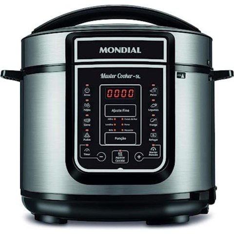 Panela de Pressão Digital Mondial, 5l, Preto, 900w - Pe-38 - 220v 220v