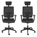Ver imagem 1 de Kit 2 Cadeiras Escritório Presidente Ergonômica Nr17 Atenas