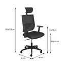 Ver imagem 5 de Kit 2 Cadeiras Escritório Presidente Ergonômica Nr17 Atenas