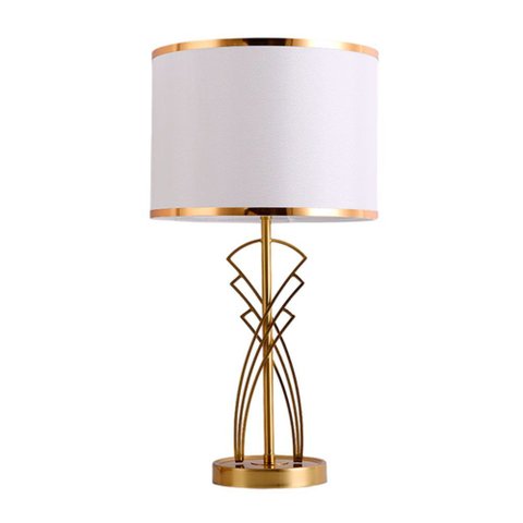 Abajur Decorativo Iluminaria de Mesa Cidonia em Metal 58x30cm