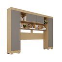 Ver imagem 3 de Guarda-roupa Casal Modulado Odin Premium com Pés 4 Portas Jequitibá/granizo - Pnr Móveis