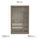 Ver imagem 6 de Guarda-roupa Sevilha 3 Portas Cômoda 4 Gavetas 1 Porta Mesa de Cabeceira 2 Gavetas