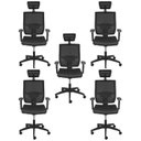 Ver imagem 1 de Kit 5 Cadeiras Escritório Presidente Ergonômica Nr17 Atenas