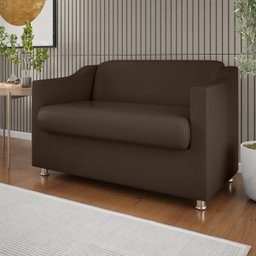 Sofá Namoradeira Tilla Marron 2 Lugares Reforçada - V8 Decor - 4