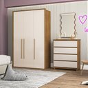 Ver imagem 1 de Guarda-roupa Sevilha 3 Portas Cômoda 4 Gavetas