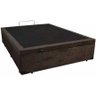 Cama Box Baú Viúva Suede Marrom com Pistões a Gás - 1