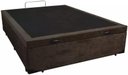 Ver imagem 1 de Cama Box Baú Viúva Suede Marrom com Pistões a Gás