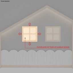 Bicama Garden com Grade e Moldura Infantil com Led Casinha Dream Decor Casatema - 9